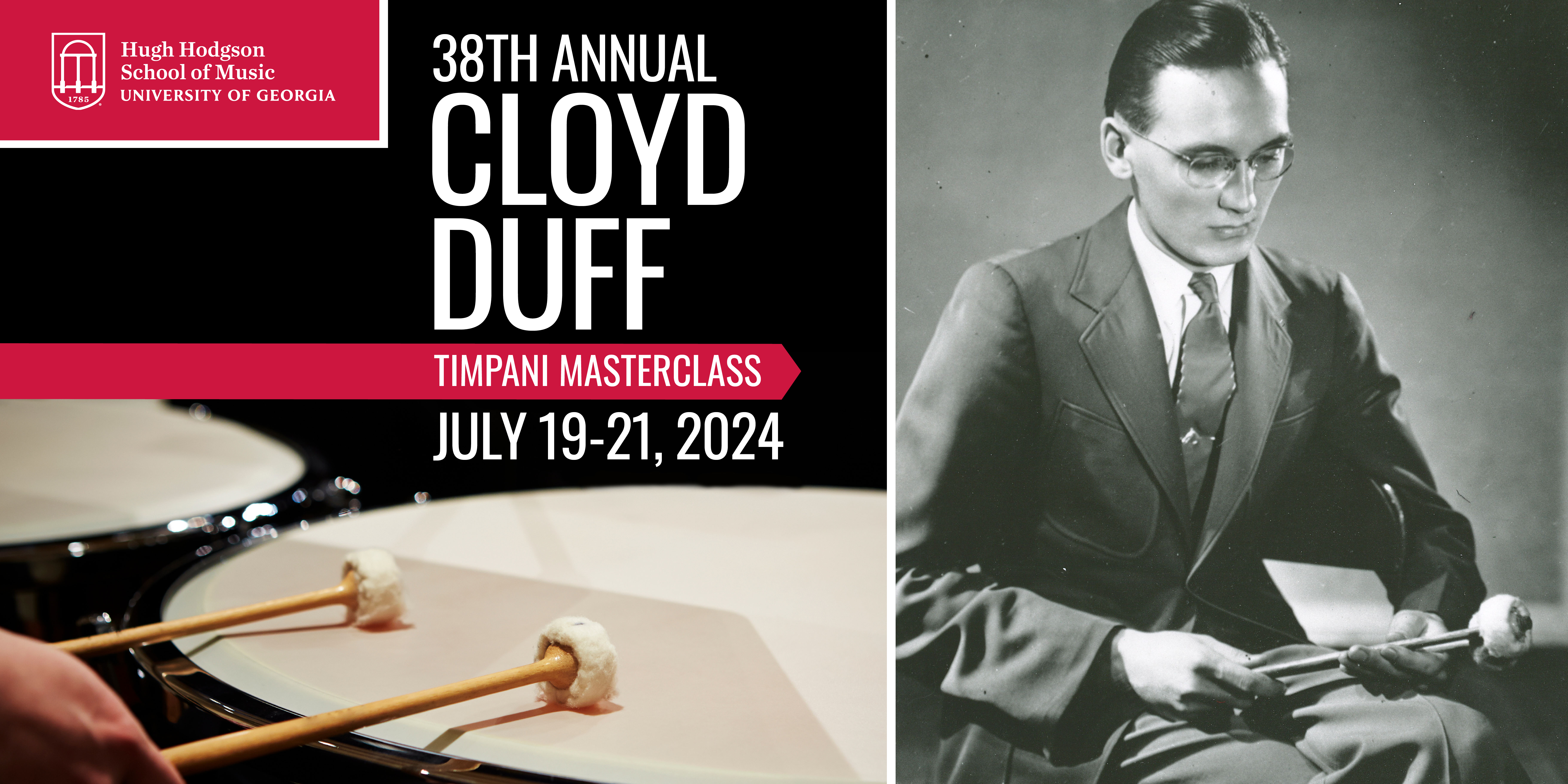 38th Annual Cloyd Duff Timpani Masterclass July 19-21, 2024