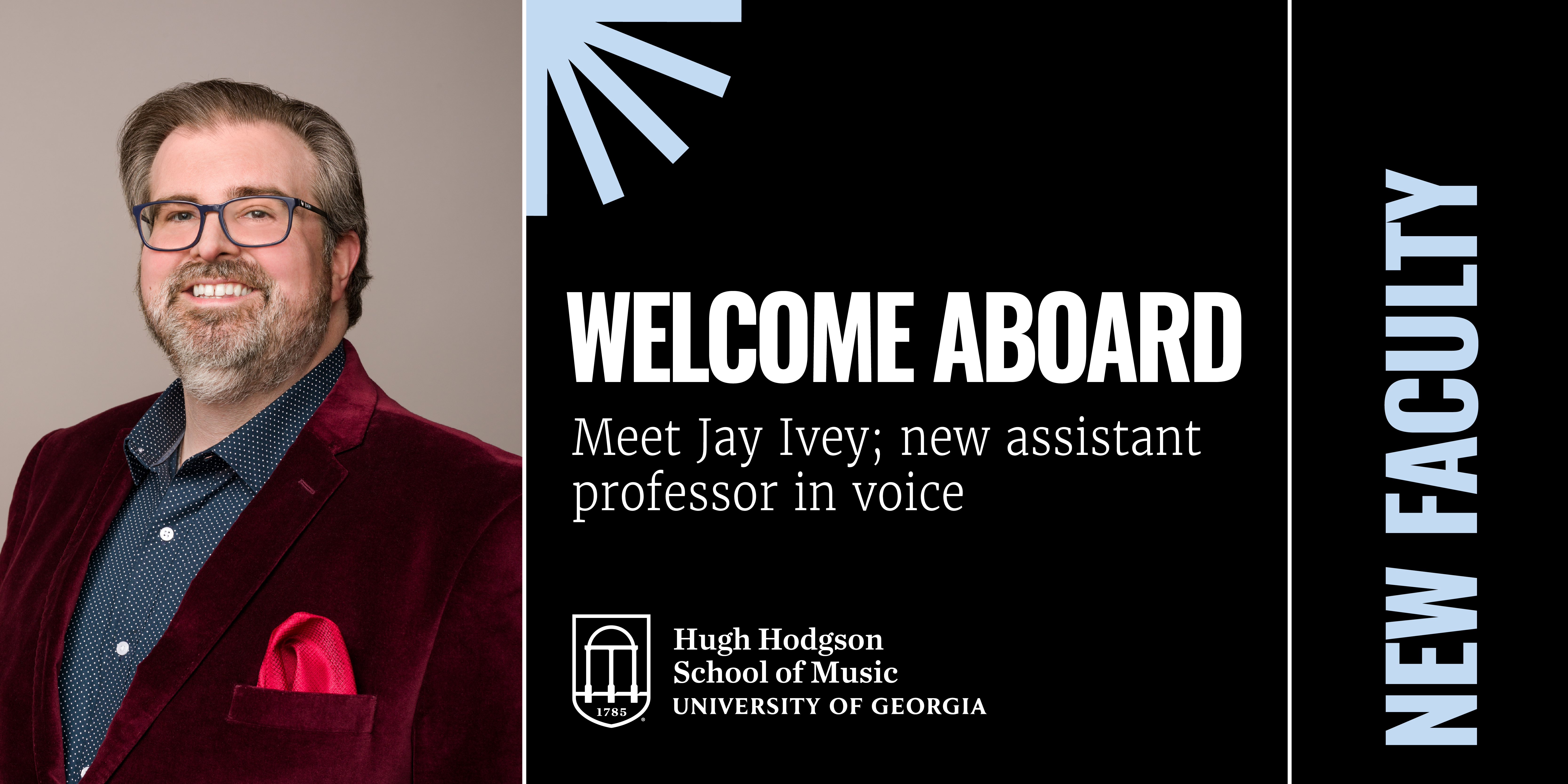Jay Ivey pictured left next to white copy over a black background.