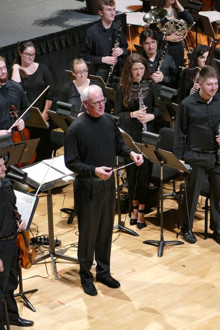 Mark Cedel with the UGA Symphony Orchestra during the 2015 production of "The Merry Widow"