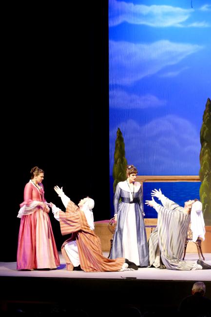 A scene from this semester's UGA Opera Theatre production of "Così fan Tutte"