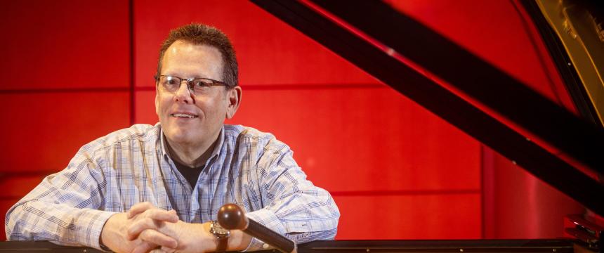 Lead piano technician Scott Higgins