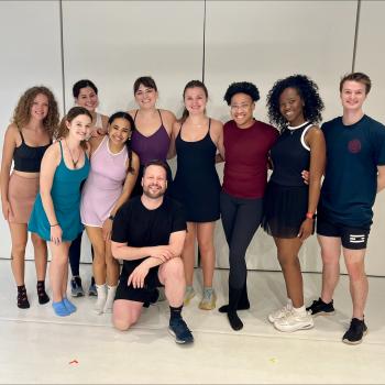 Keven Quillon (“Sweeney Todd,” “Shrek,” “Grease,” and more) did a dance/movement class with the Music Theatre students in New York City during the Maymester. (Photo by Mike Hadary).