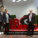 Alan Woo, Liza Stepanova, and the ALS president Jay Hershberger at the Georgia Center during the Liszt Festival dinner October 13, 2024.
